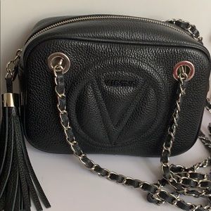 BLACK LEATHER VALENTINO CHAIN  BAG